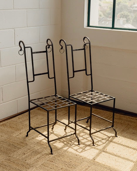 French Wrought Iron Sculptural Chairs