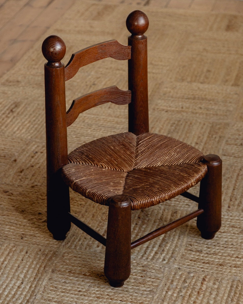 Small Oak Chair Attributed to Charles Dudouyt