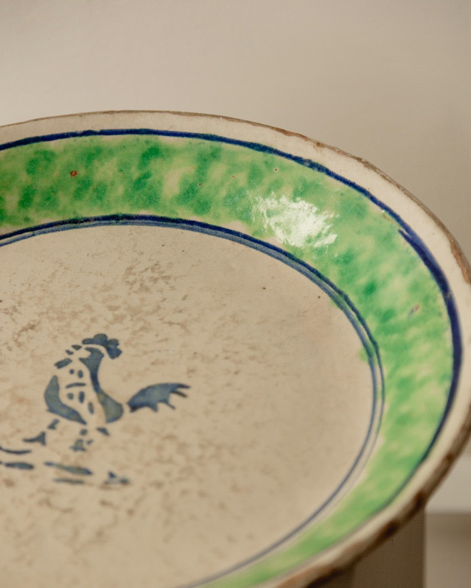19th Century Italian Fangotto Majolica Plate
