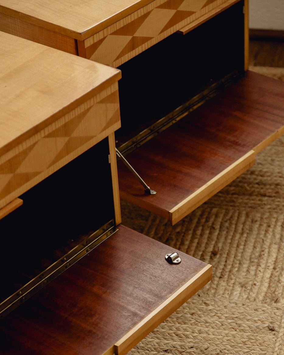 Harlequin Satinwood Bedside Tables