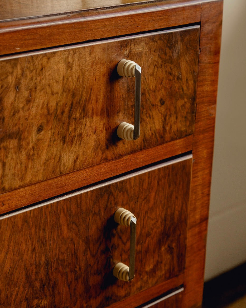 Art Deco Walnut Chest Of Drawers