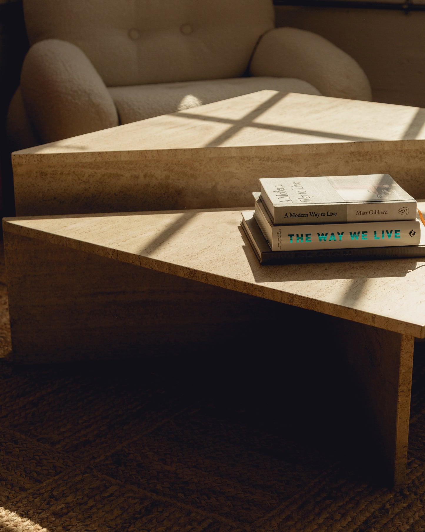 Travertine Up & Up Coffee Table