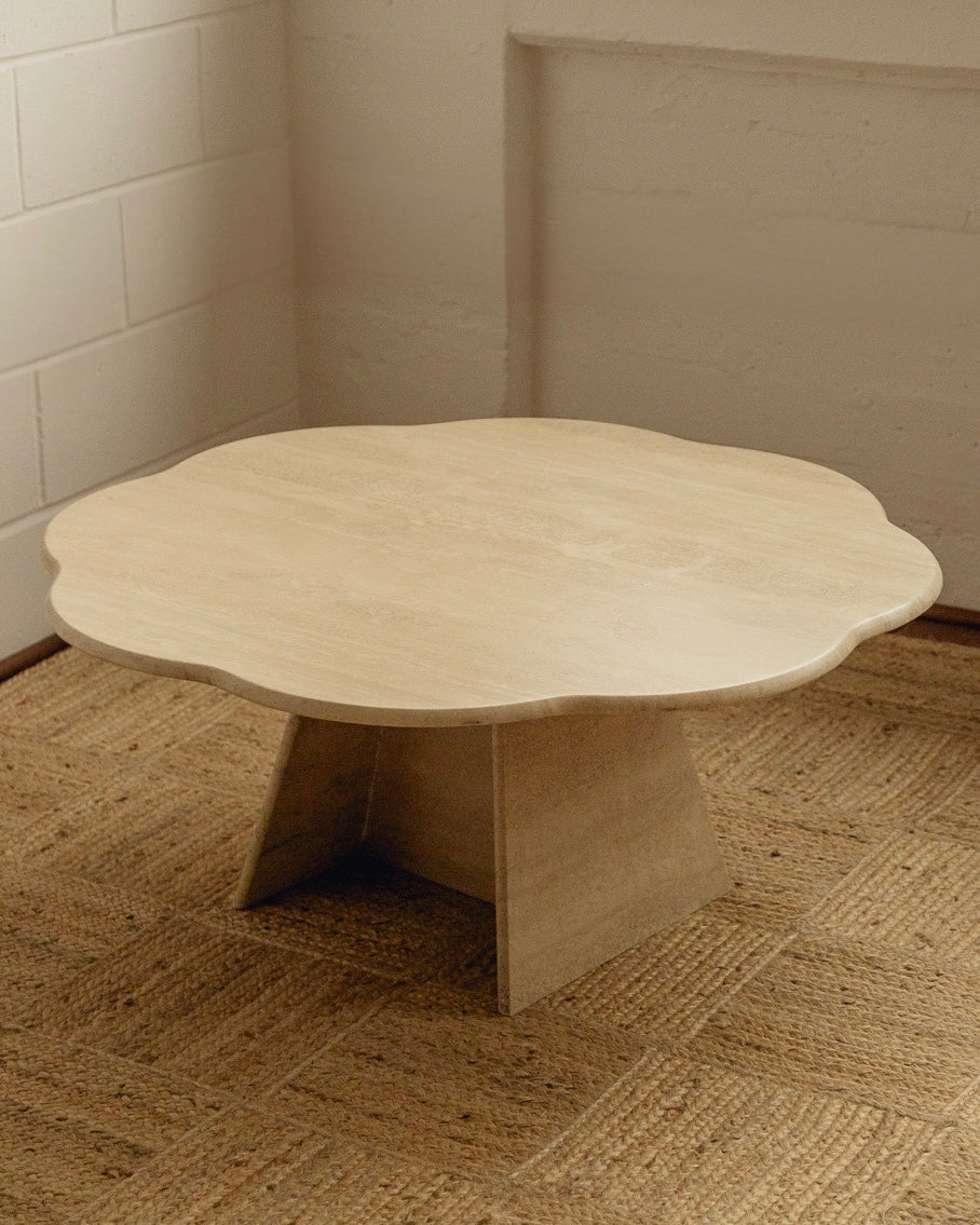 Flower Travertine Coffee Table