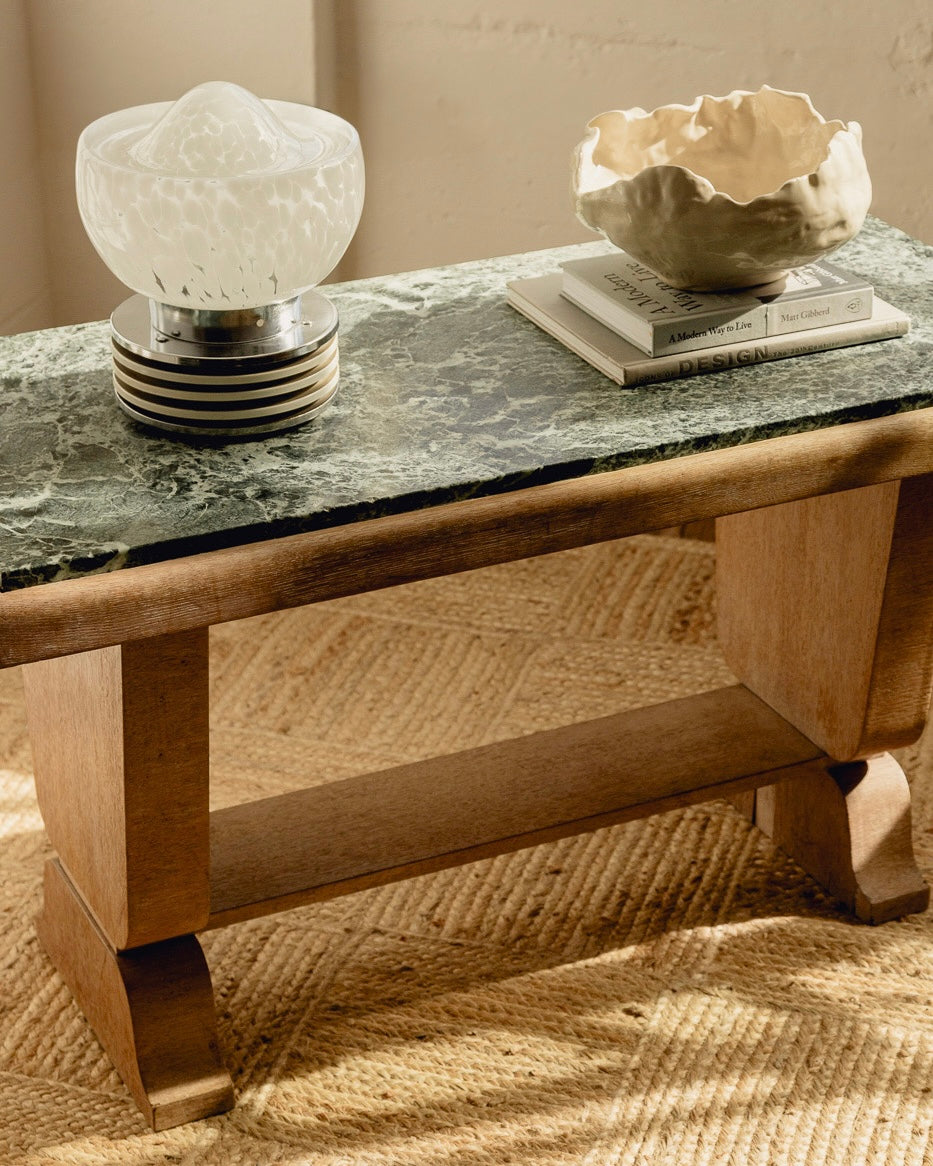 Green Marble Top Console