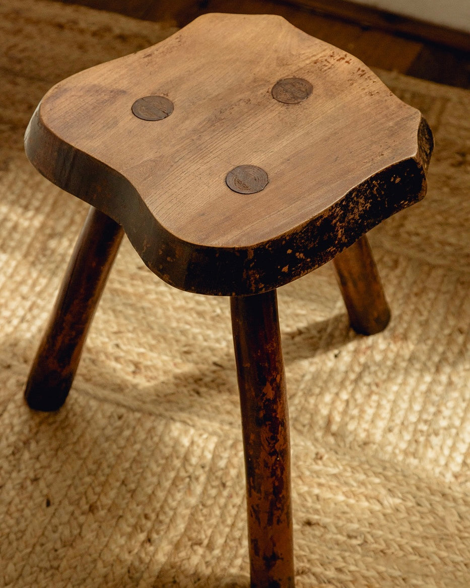 Brutalist Tripod Stool / Side Table