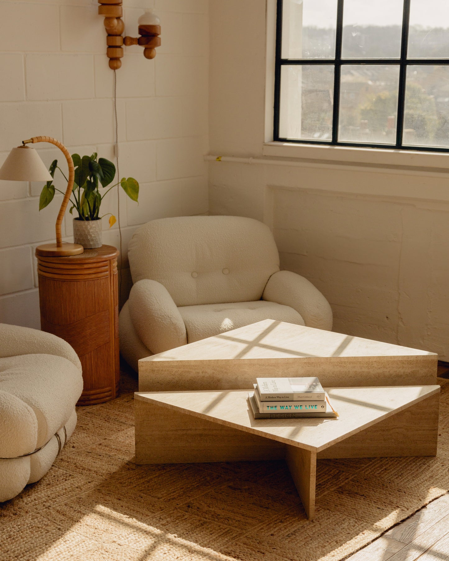 Travertine Up & Up Coffee Table