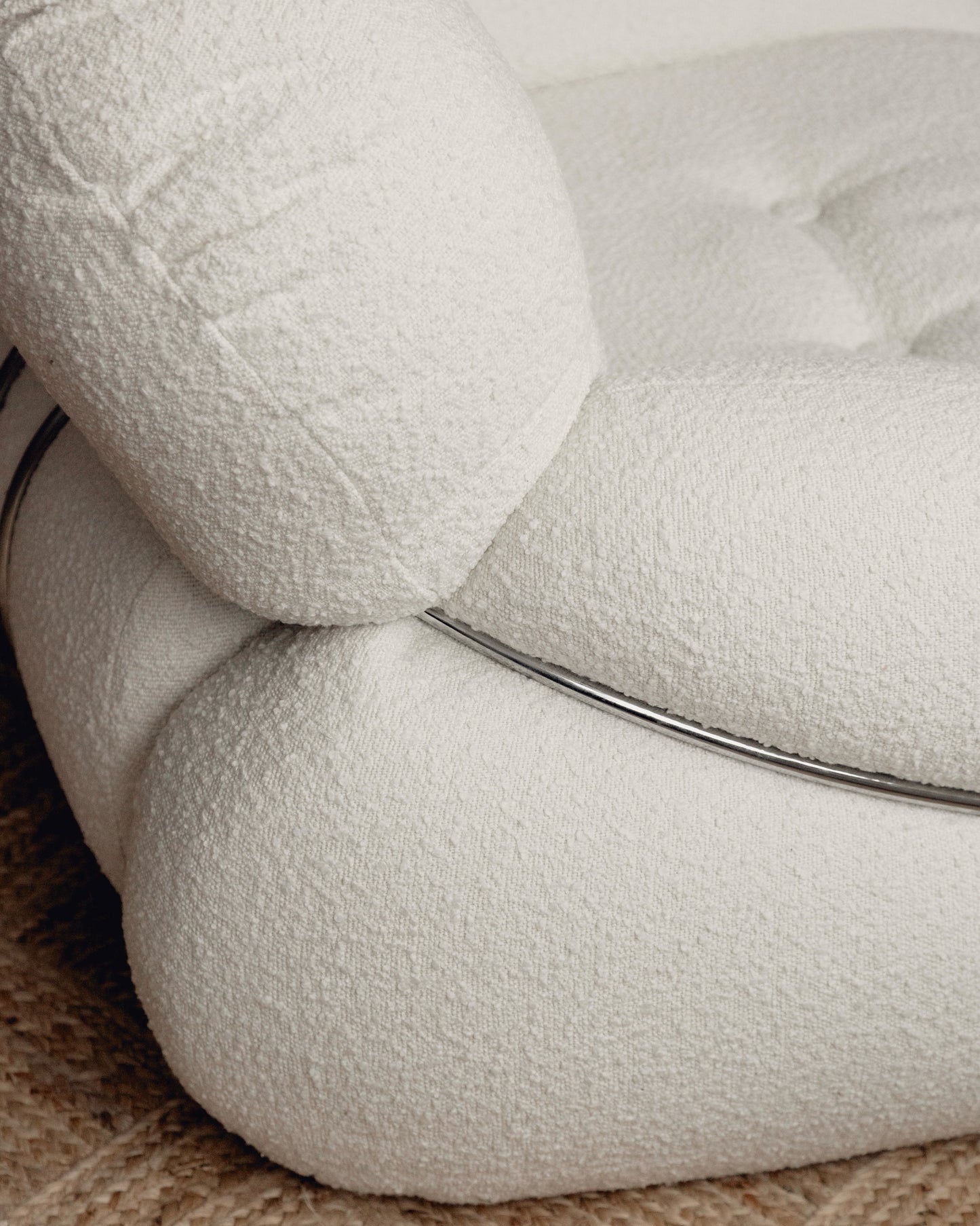 Italian Boucle Armchairs by Adriano Piazzesi