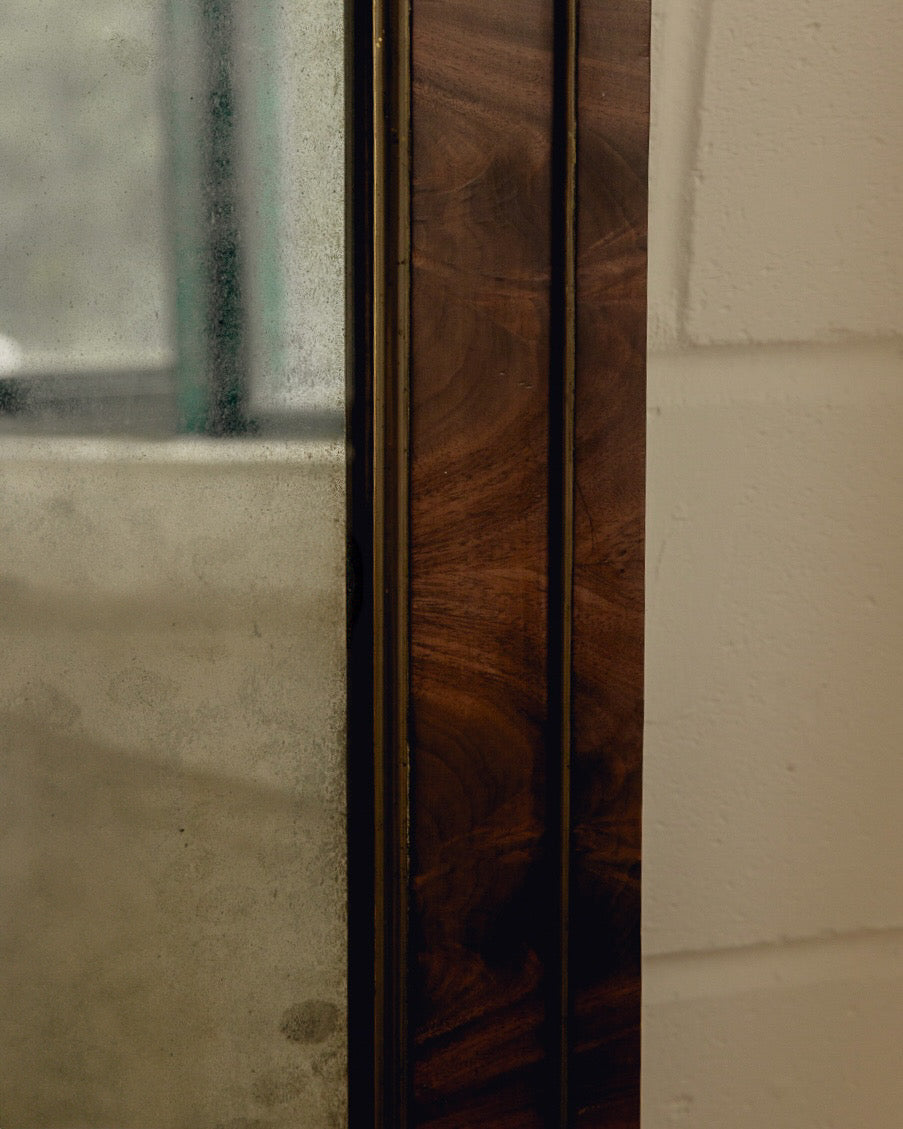 19th Century Mahogany and Brass Empire Mirror