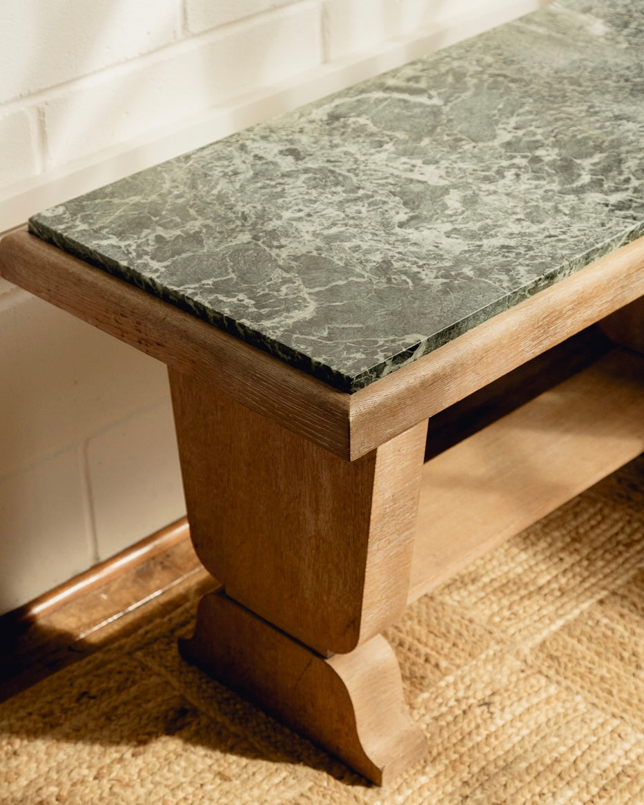 Green Marble Top Console