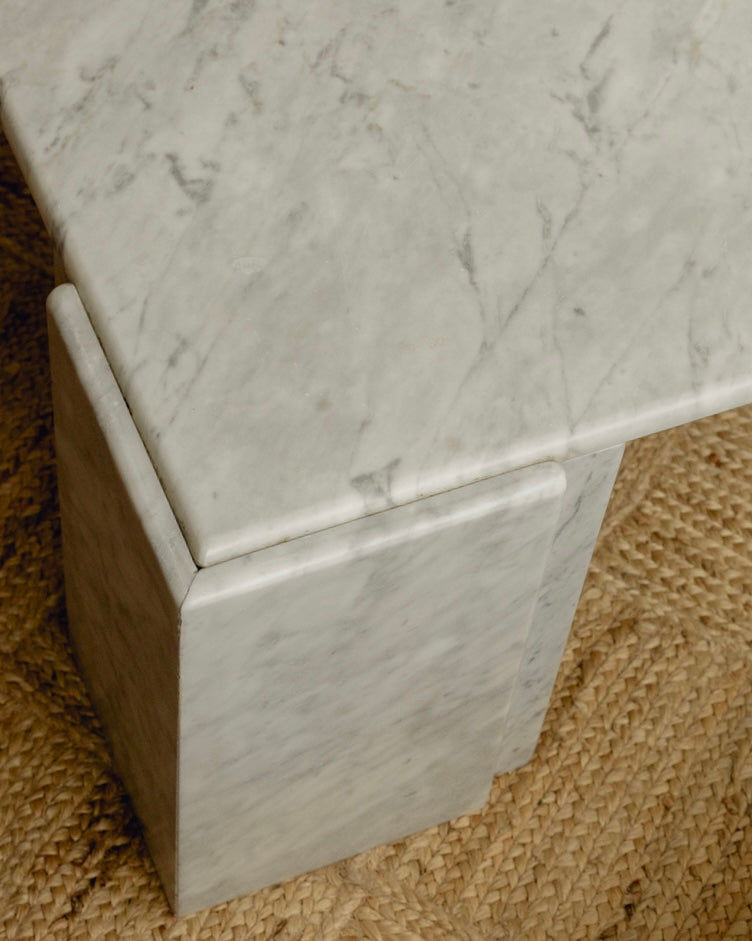 Italian Carrara Marble Coffee Table