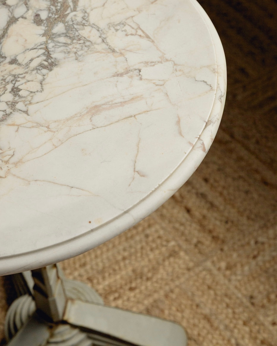 French Art Deco Marble Bistro Table