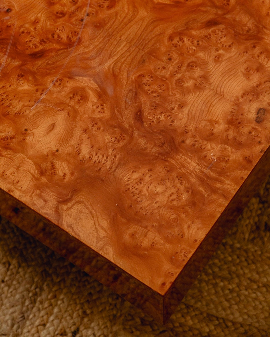 French Burl Rectangular Coffee Table