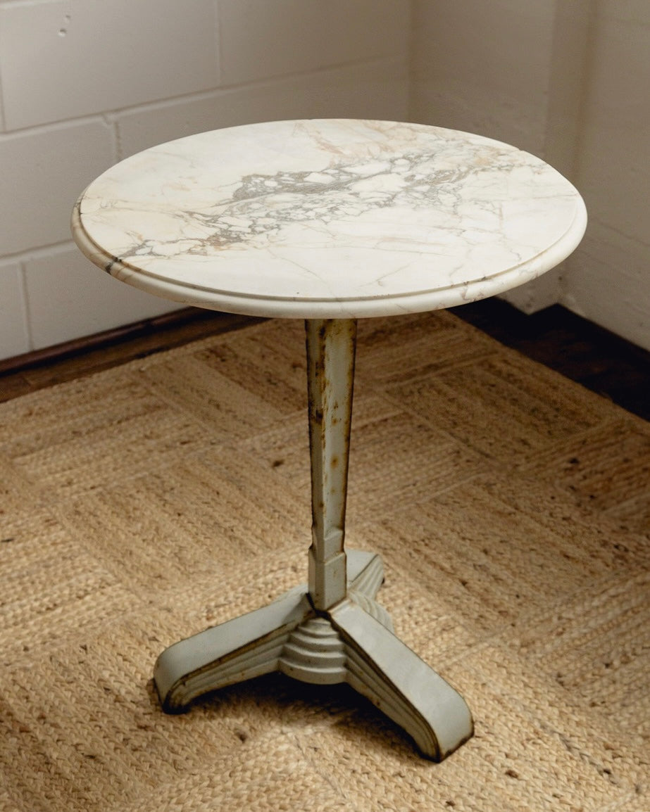 French Art Deco Marble Bistro Table