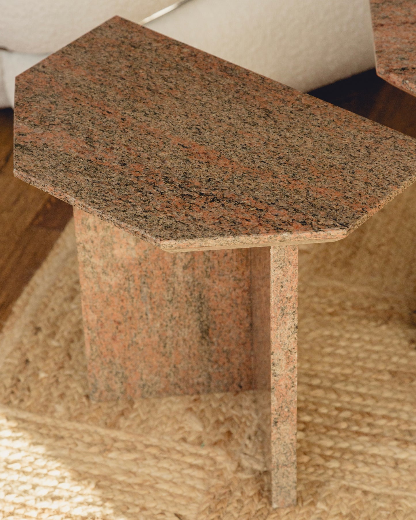 Pair Granite Side Tables