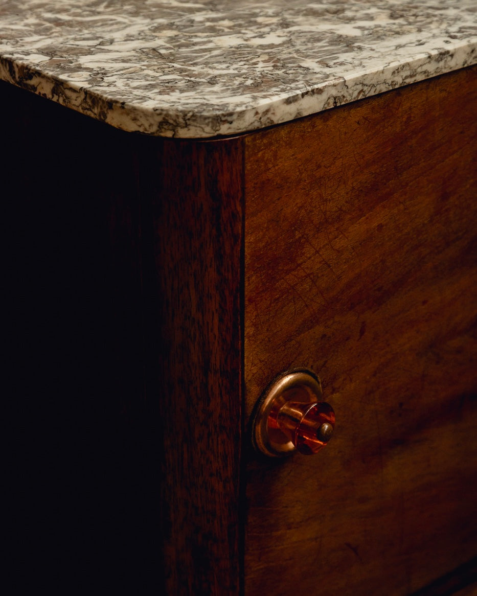 Marble Top Art Deco Bedside Tables