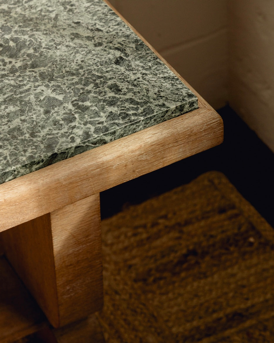 Green Marble Top Console