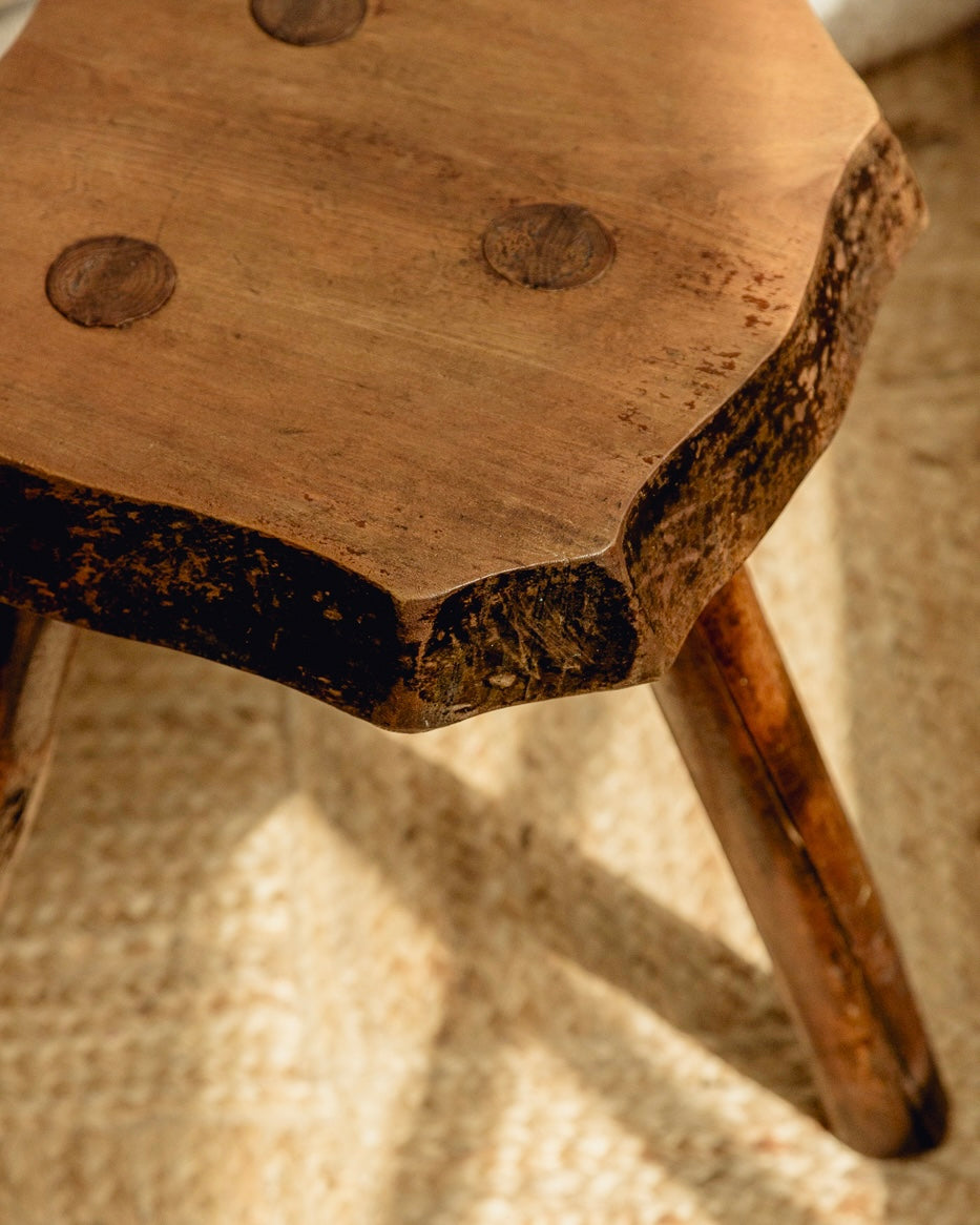 Brutalist Tripod Stool / Side Table