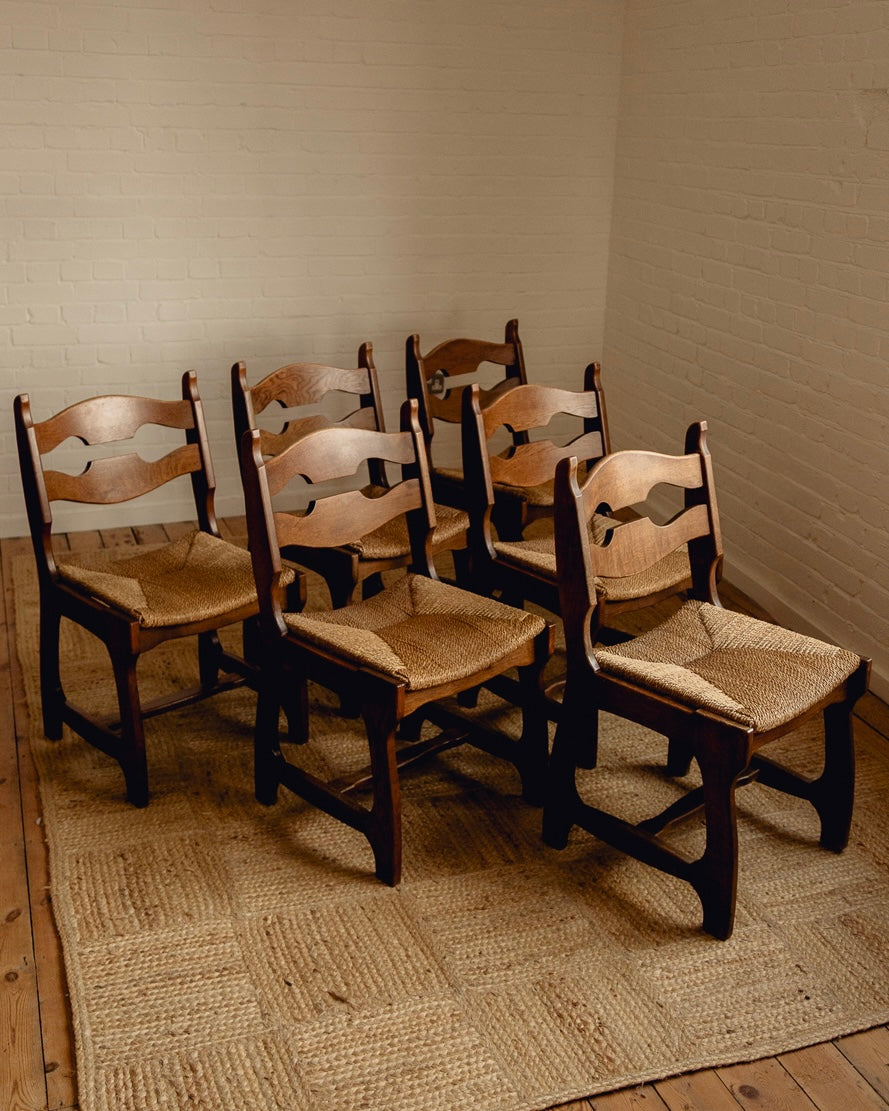 Guillerme & Chambron Razor Back Dining Chairs