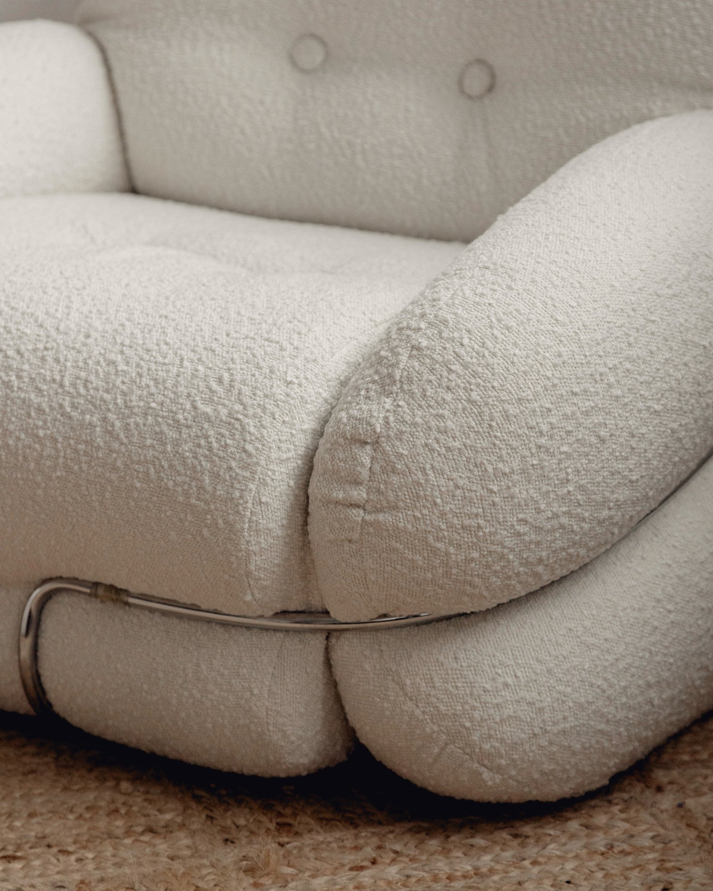 Italian Boucle Armchairs by Adriano Piazzesi