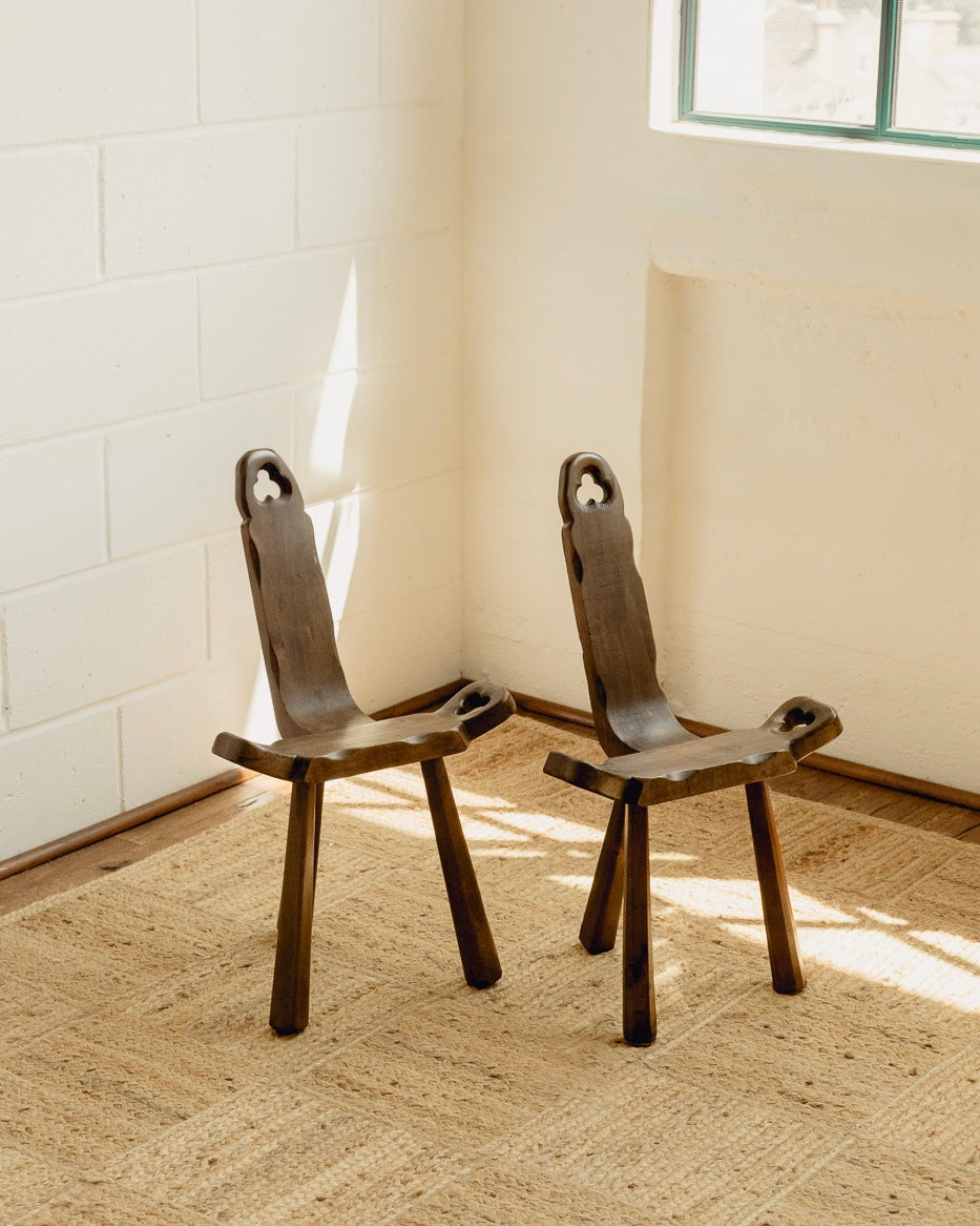 Brutalist Spanish Tripod Stools
