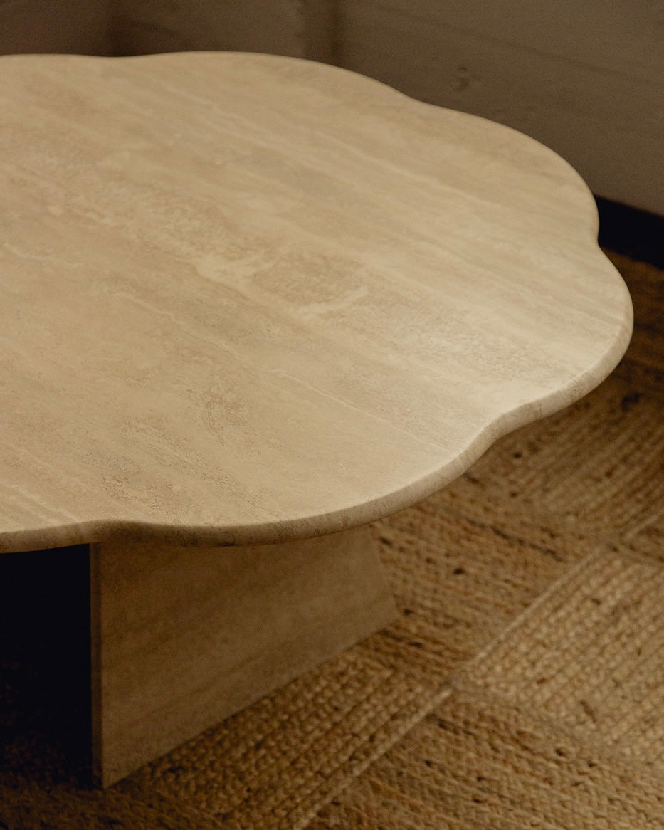Flower Travertine Coffee Table