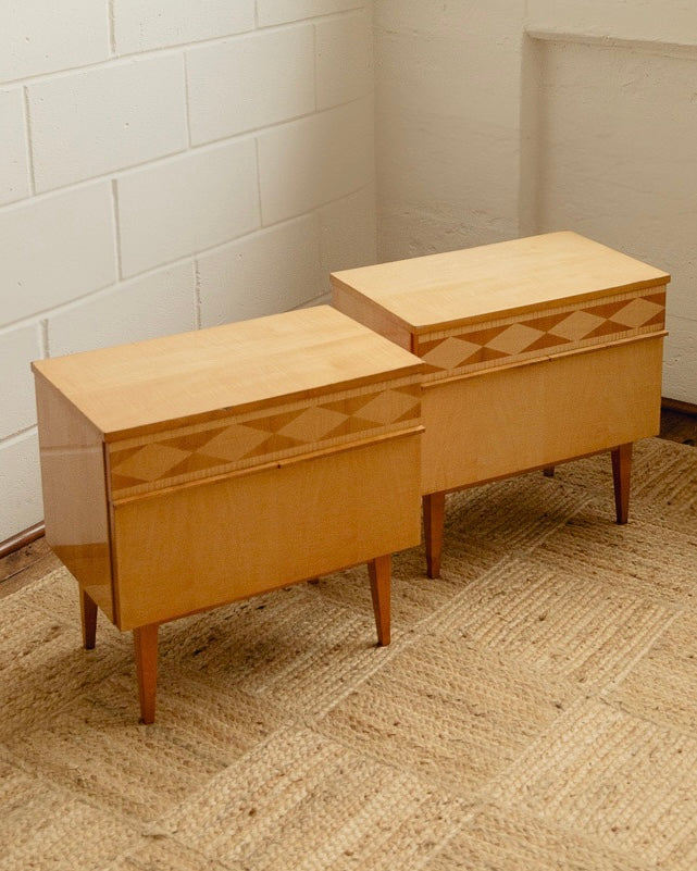 Harlequin Satinwood Bedside Tables