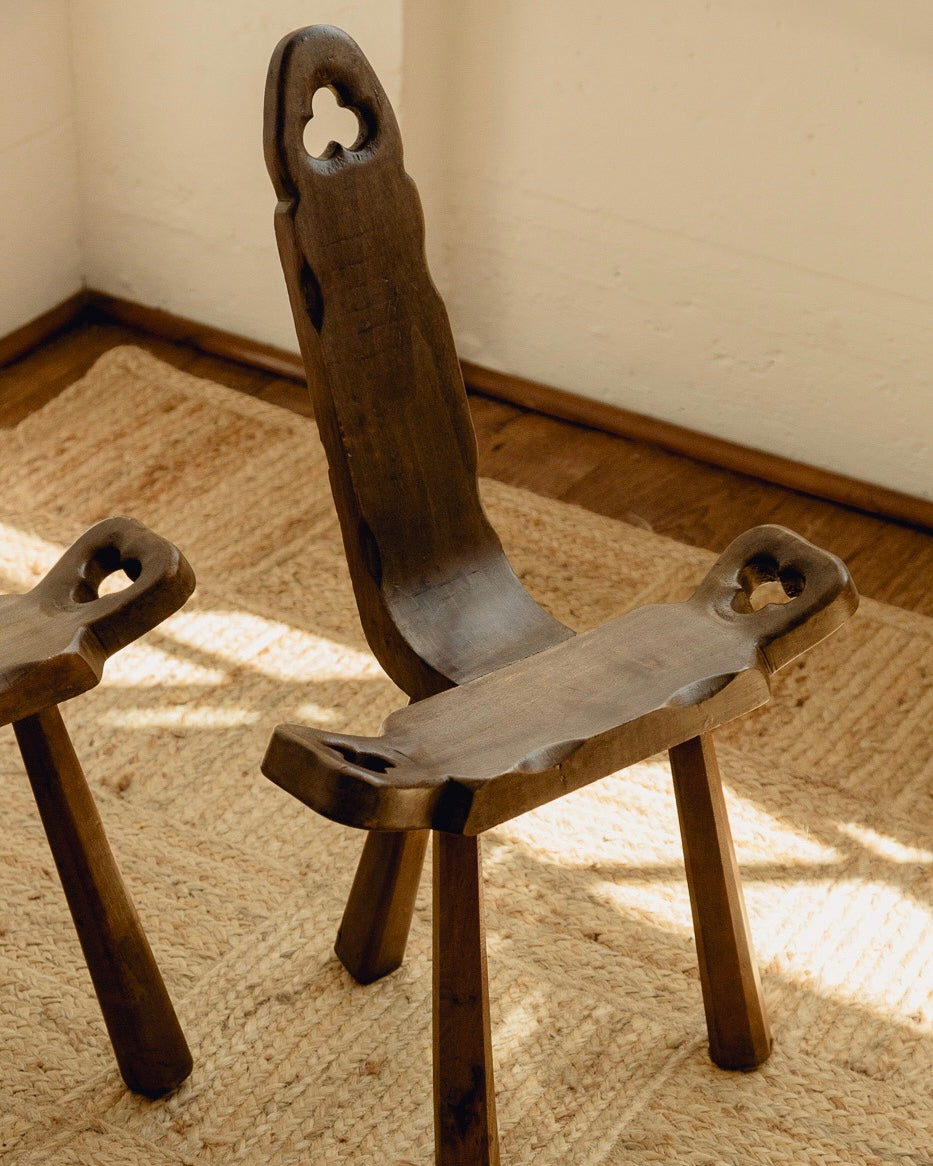 Brutalist Spanish Tripod Stools