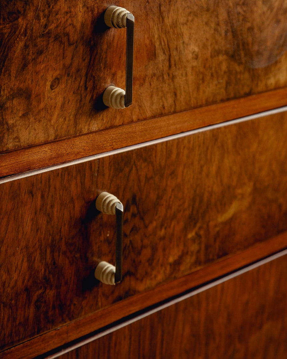 Art Deco Walnut Chest Of Drawers