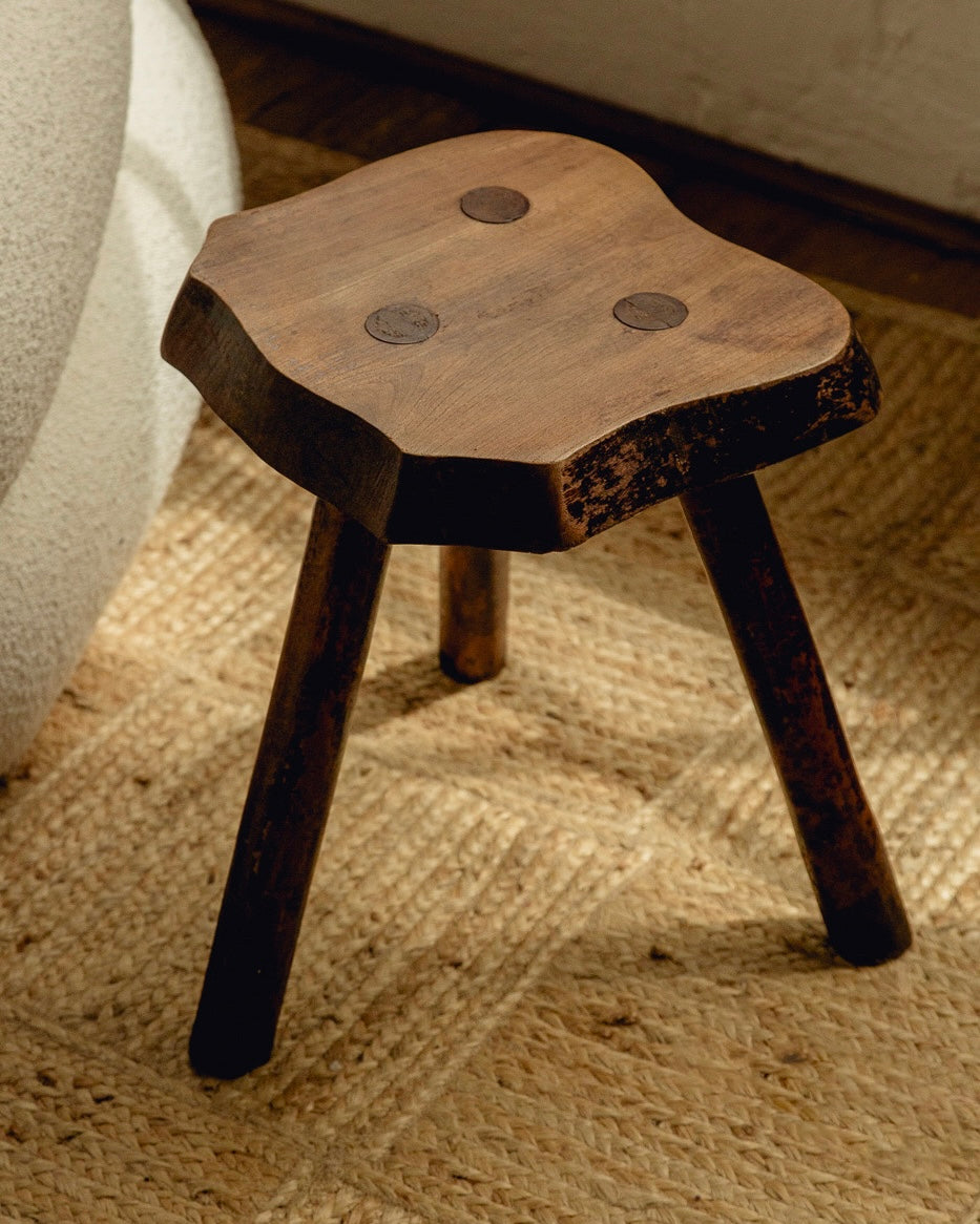 Brutalist Tripod Stool / Side Table