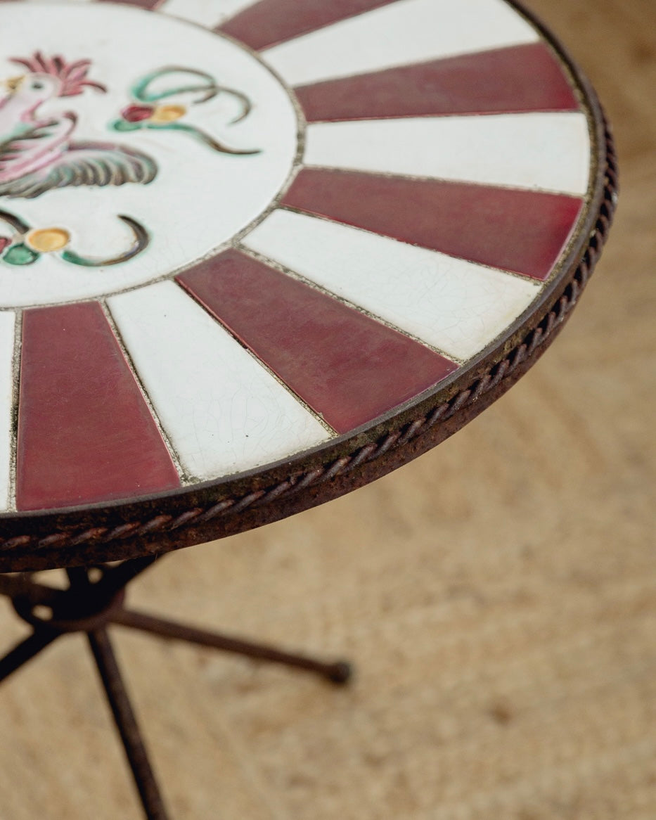 French Ceramic Side Table