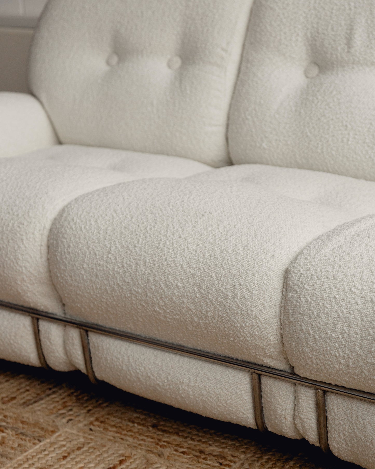 Italian Boucle Sofa by Adriano Piazzesi
