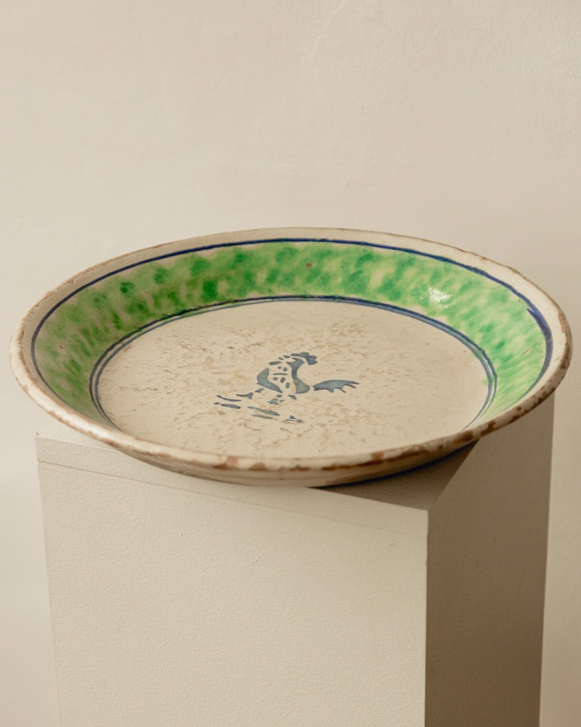 19th Century Italian Fangotto Majolica Plate