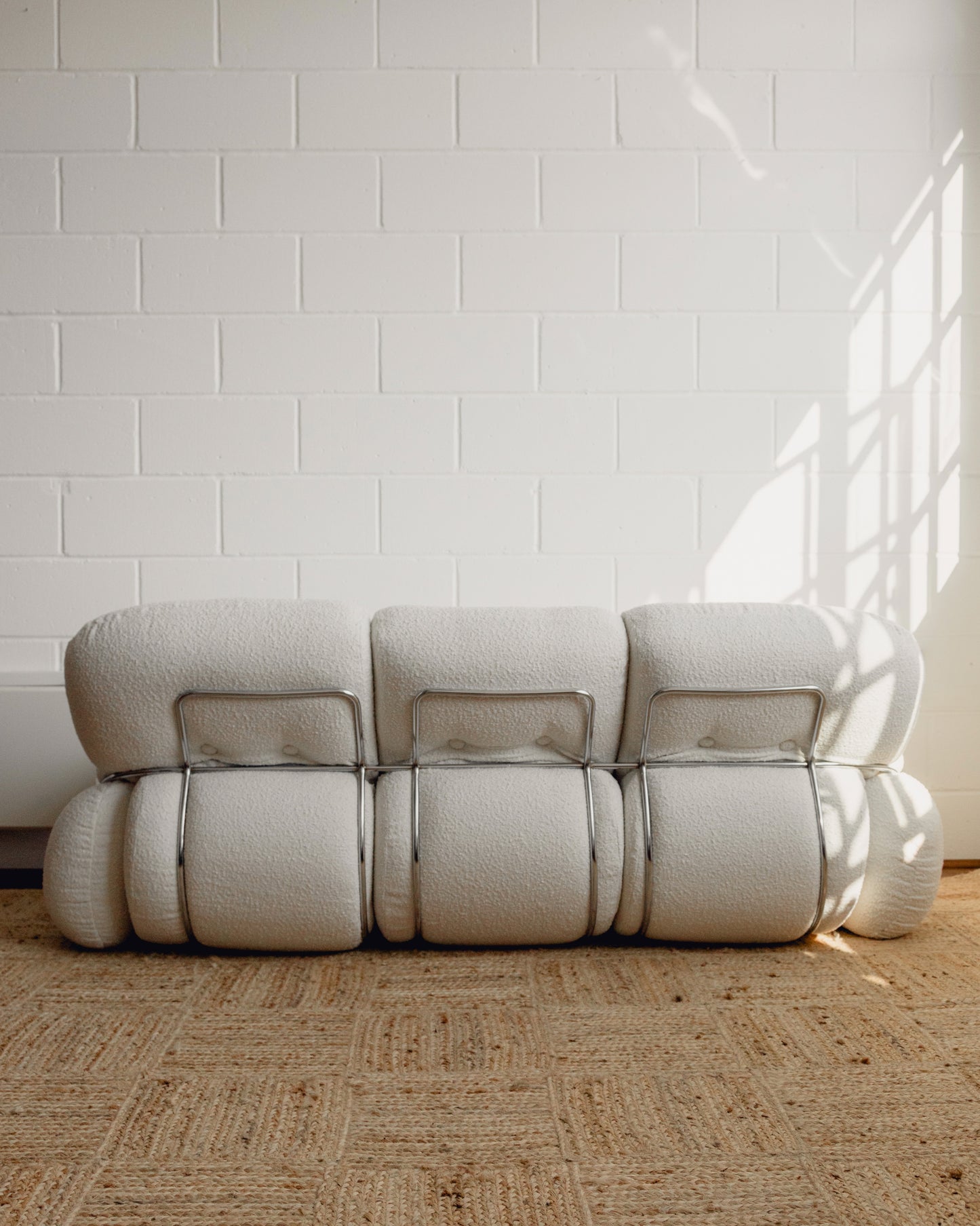 Italian Boucle Sofa by Adriano Piazzesi