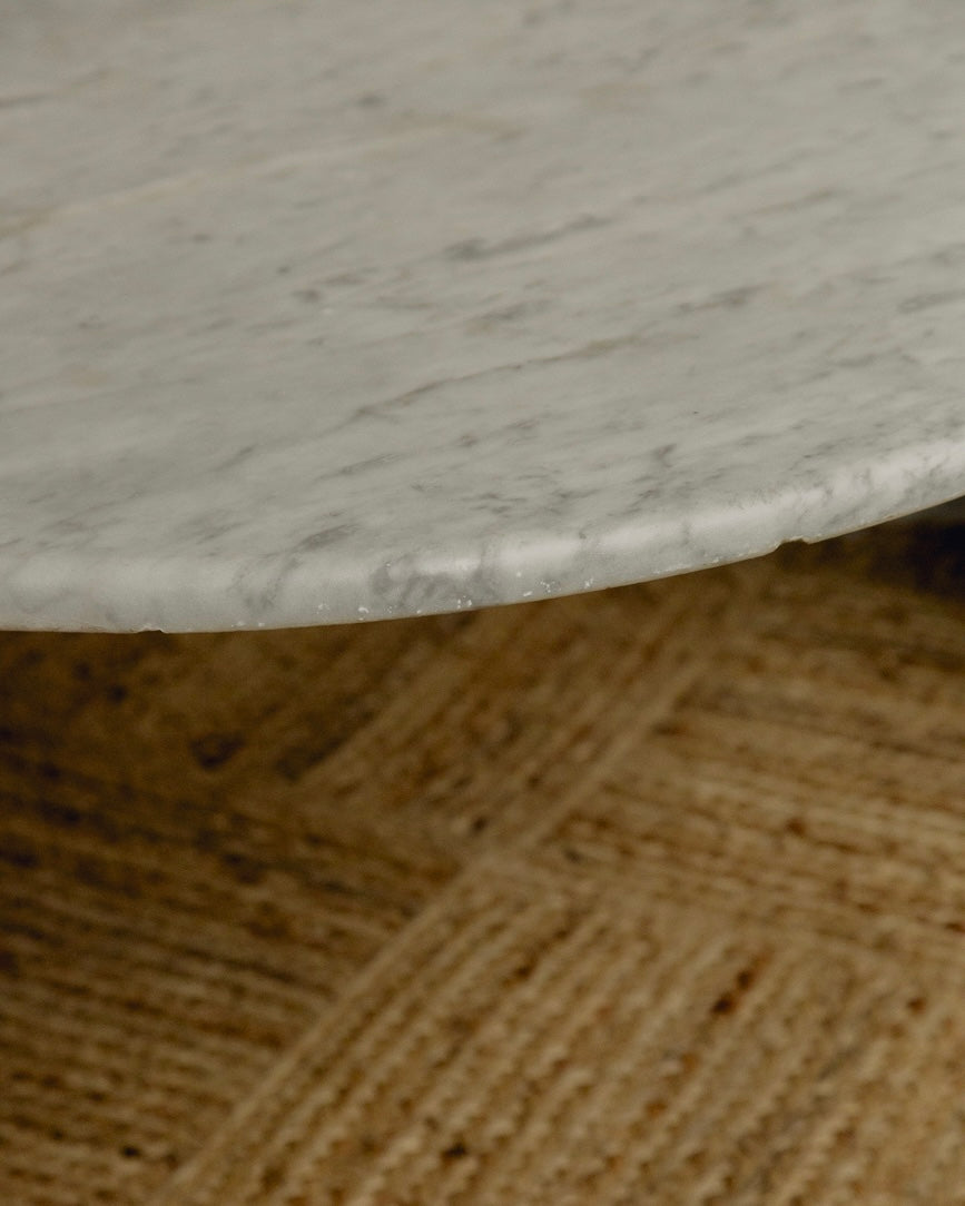 Italian Carrara Marble Coffee Table