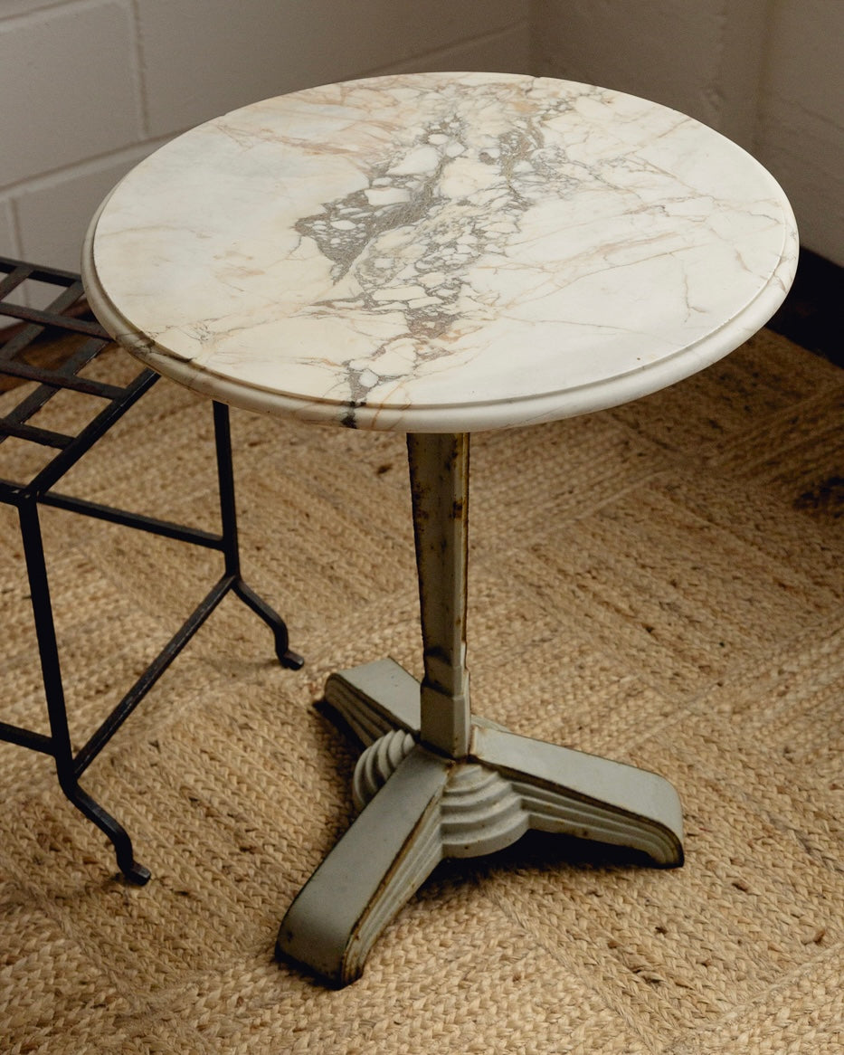 French Art Deco Marble Bistro Table