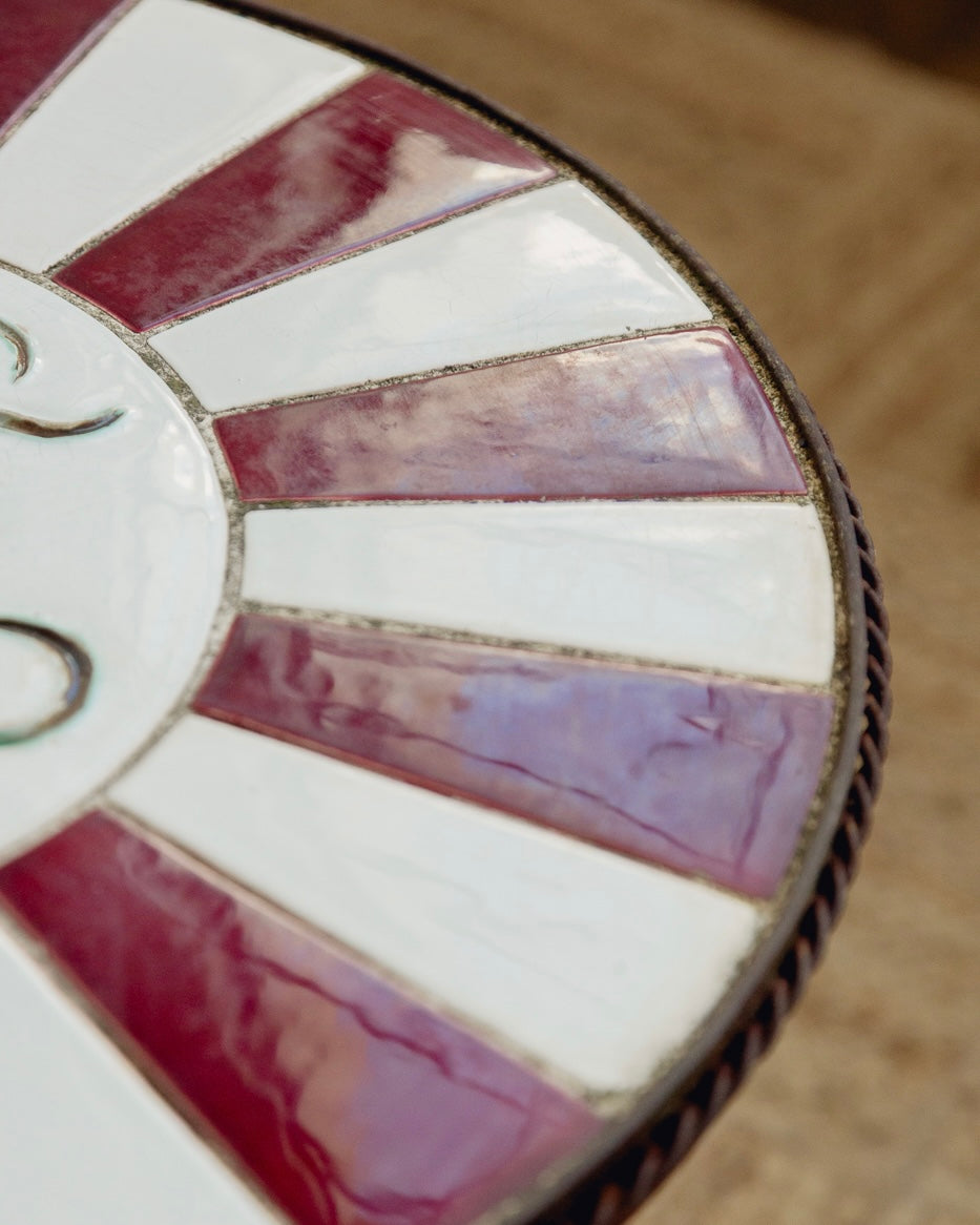 French Ceramic Side Table