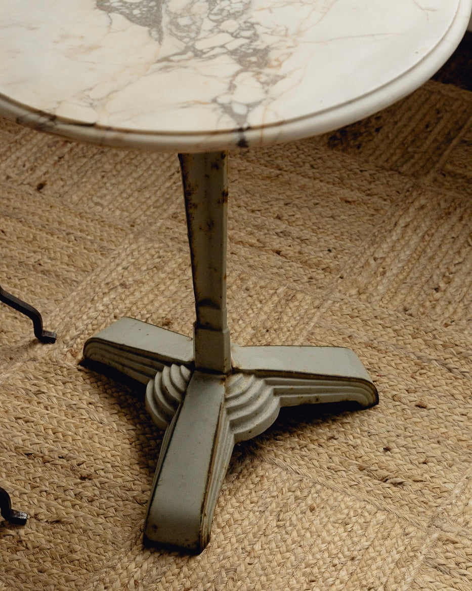 French Art Deco Marble Bistro Table