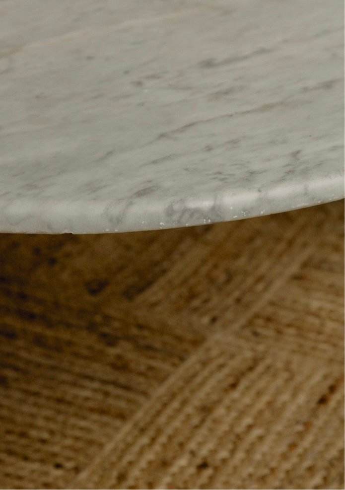 Italian Carrara Marble Coffee Table