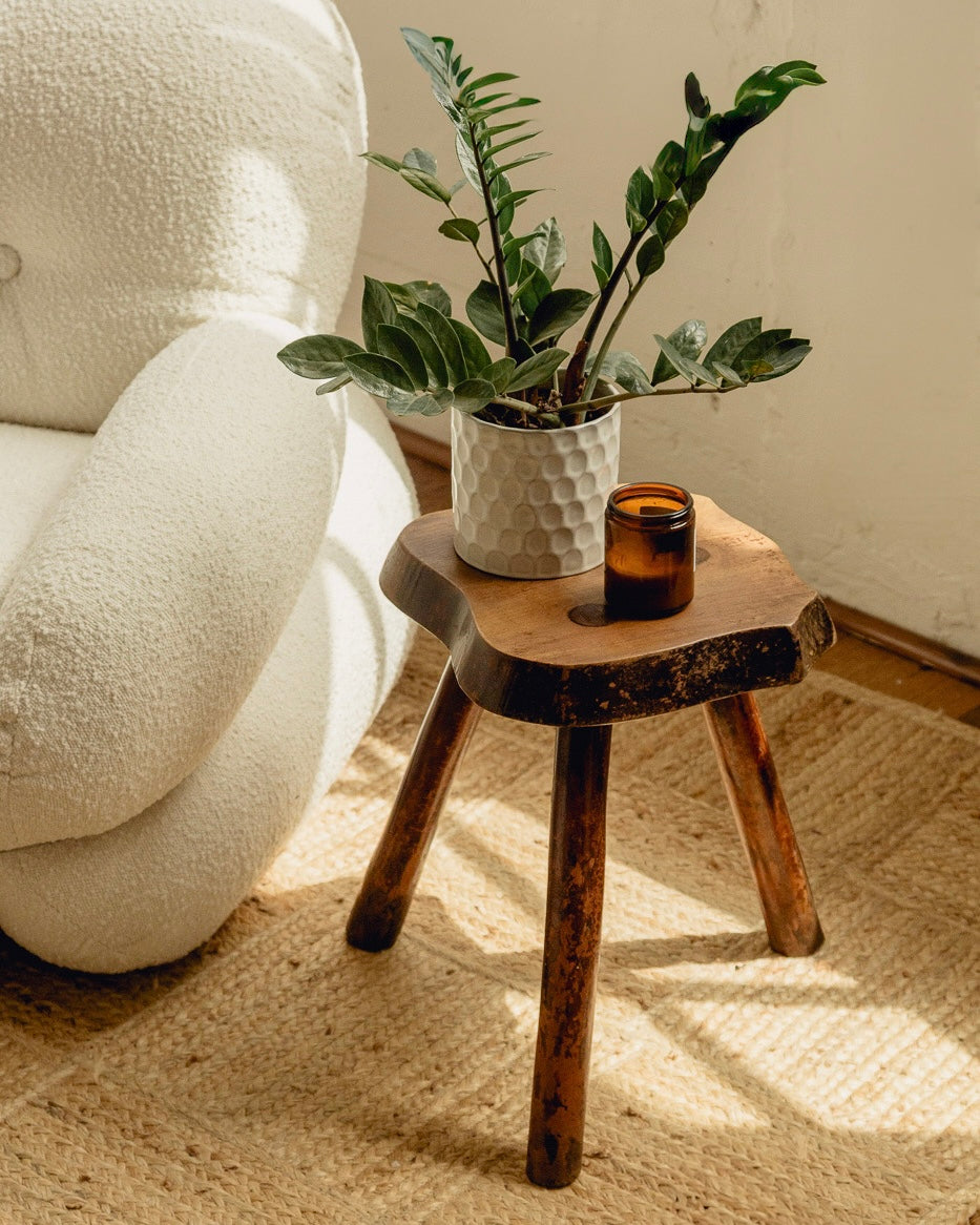 Brutalist Tripod Stool / Side Table