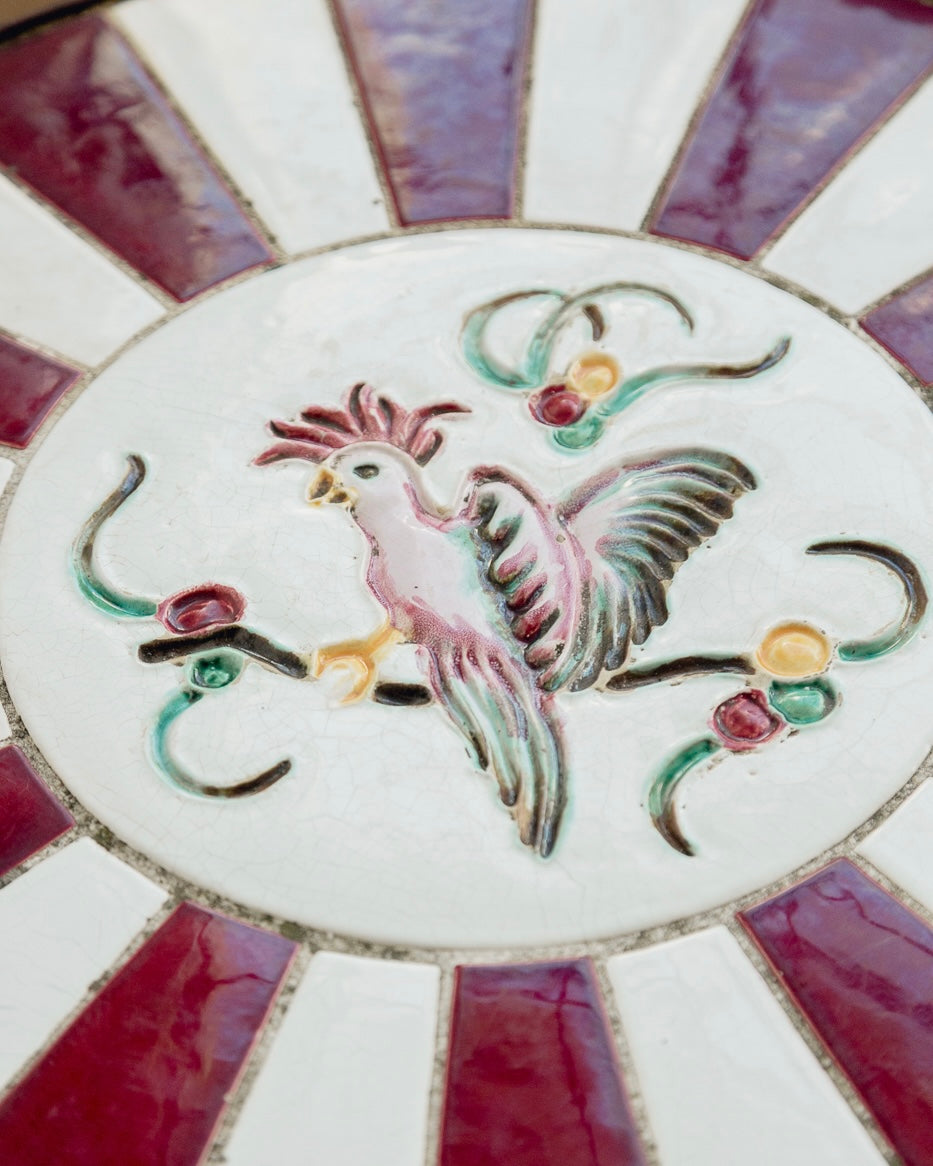 French Ceramic Side Table