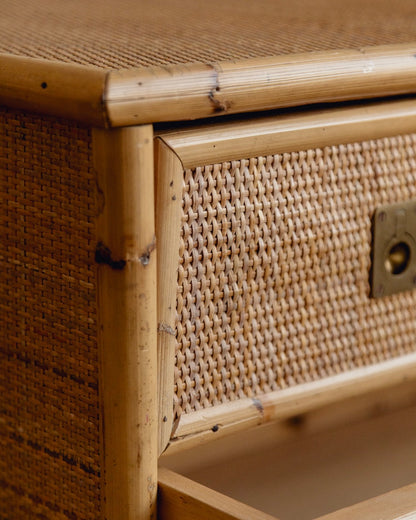 Italian Rattan and Bamboo Drawers