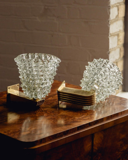 Pair of Barovier & Toso Murano Wall Lights