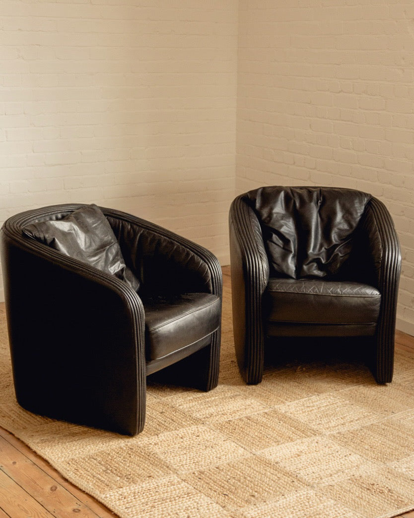 Tub Leather Armchairs