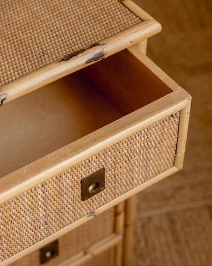 Italian Rattan and Bamboo Drawers