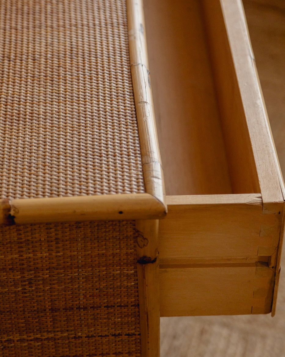Italian Rattan and Bamboo Drawers