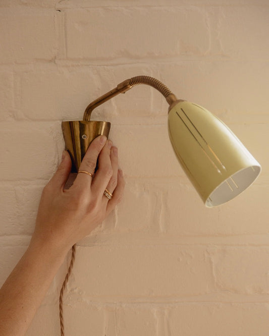 1950’s AJH Sweden Brass Wall Lamp