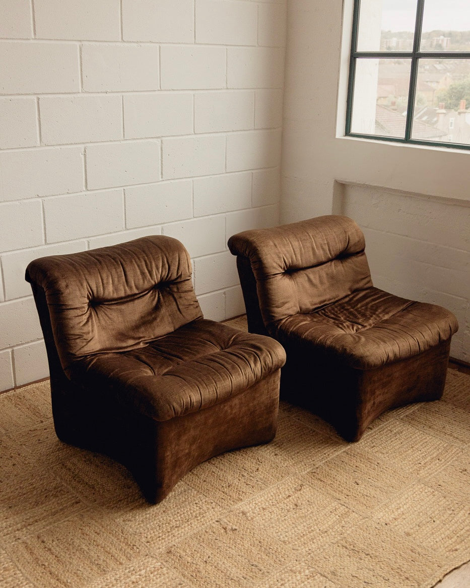 Pair Italian Modular Armchairs
