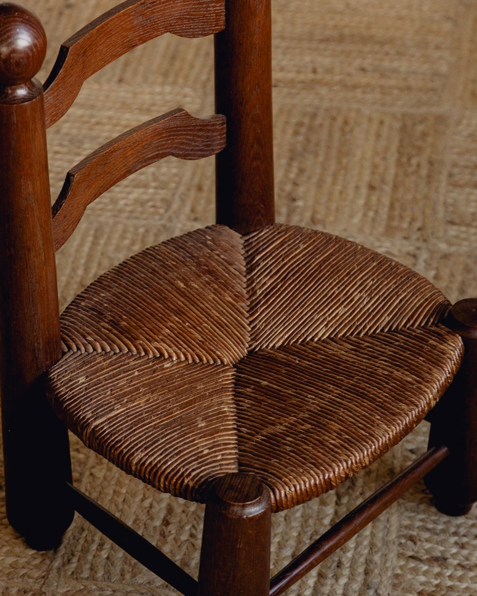 Small Oak Chair Attributed to Charles Dudouyt