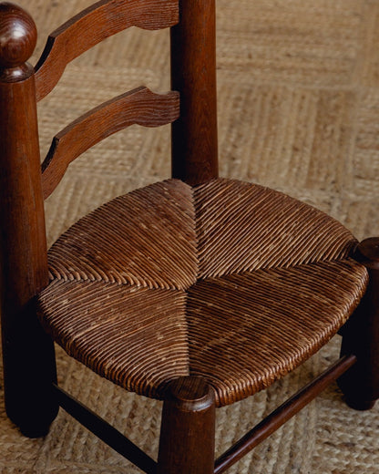 Small Oak Chair Attributed to Charles Dudouyt
