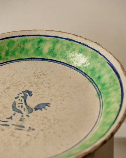 19th Century Italian Fangotto Majolica Plate